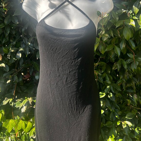 Shein Sxy Solid Criss-Cross Backless Bodycon Dress - Picture 1 of 5